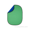 Toile de fond pliable bleu/vert 150x200cm